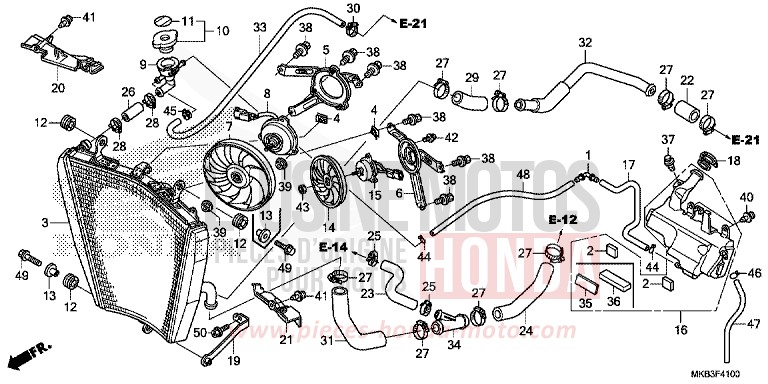 KUEHLER von CBR1000RR „Fireblade“ ROSS WHITE (NH196) von 2015